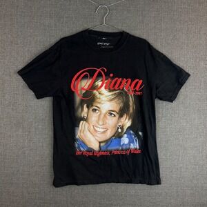 Princess Diana Black Graphic T-Shirt Queen of Peoples Hearts 1961-1997